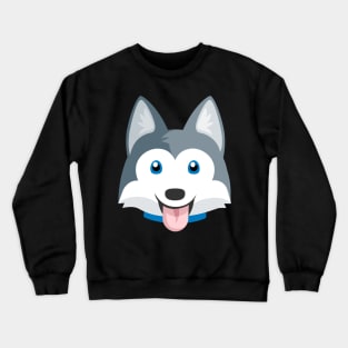 Happy Puppy Face Mask Crewneck Sweatshirt